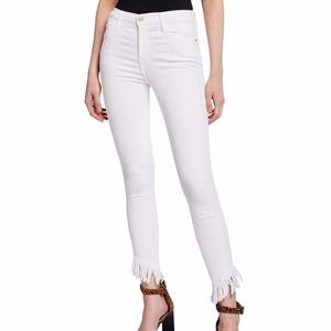 FRAME Le High Skinny Jeans W/ Raw Hem Sz26